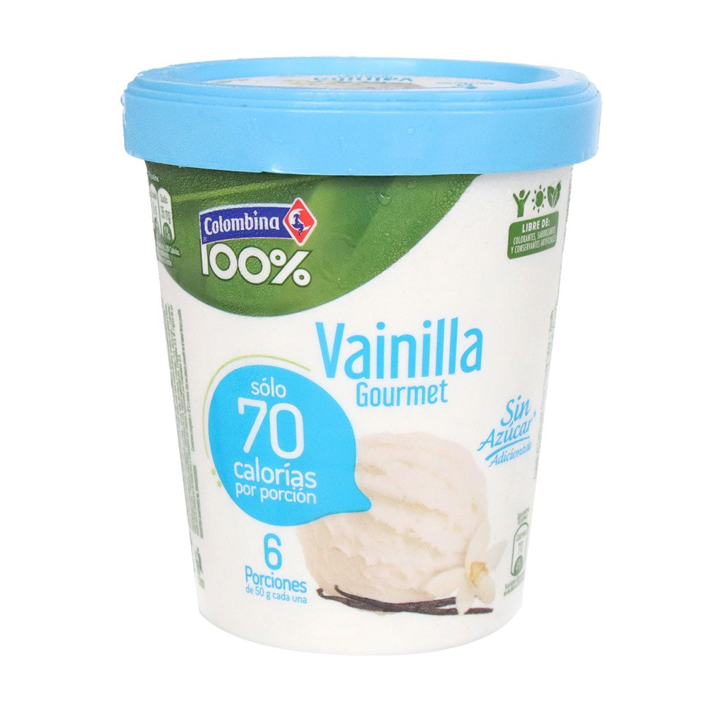HELADO VAINILLA SIN AZUCAR COLOMBI*1/2LT