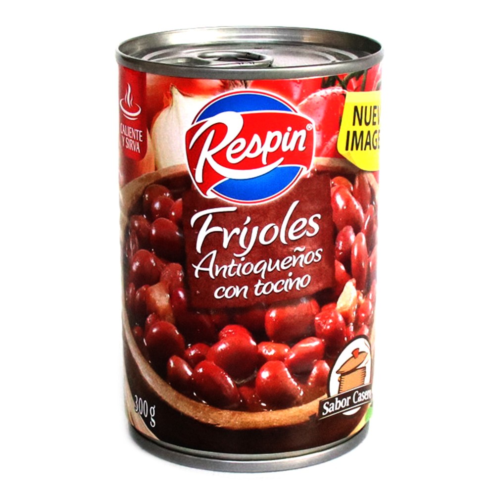 FRIJOLES CON TOCINO RESPIN  x 300GR