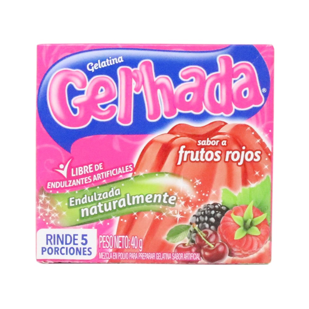 GELATINA GEL`HADA FRUTOS ROJOS  x 40GR