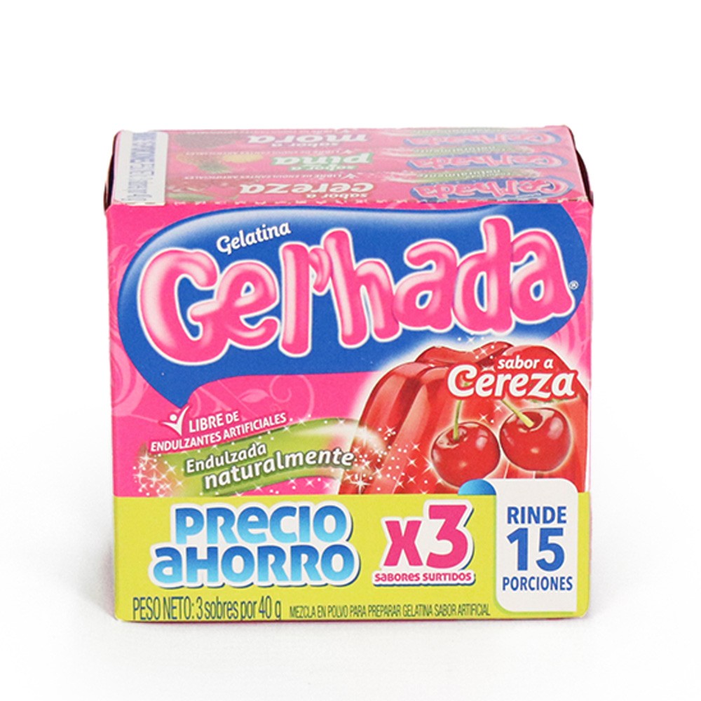 GELATINA GEL`HADA PREPACK X3 x 40GR