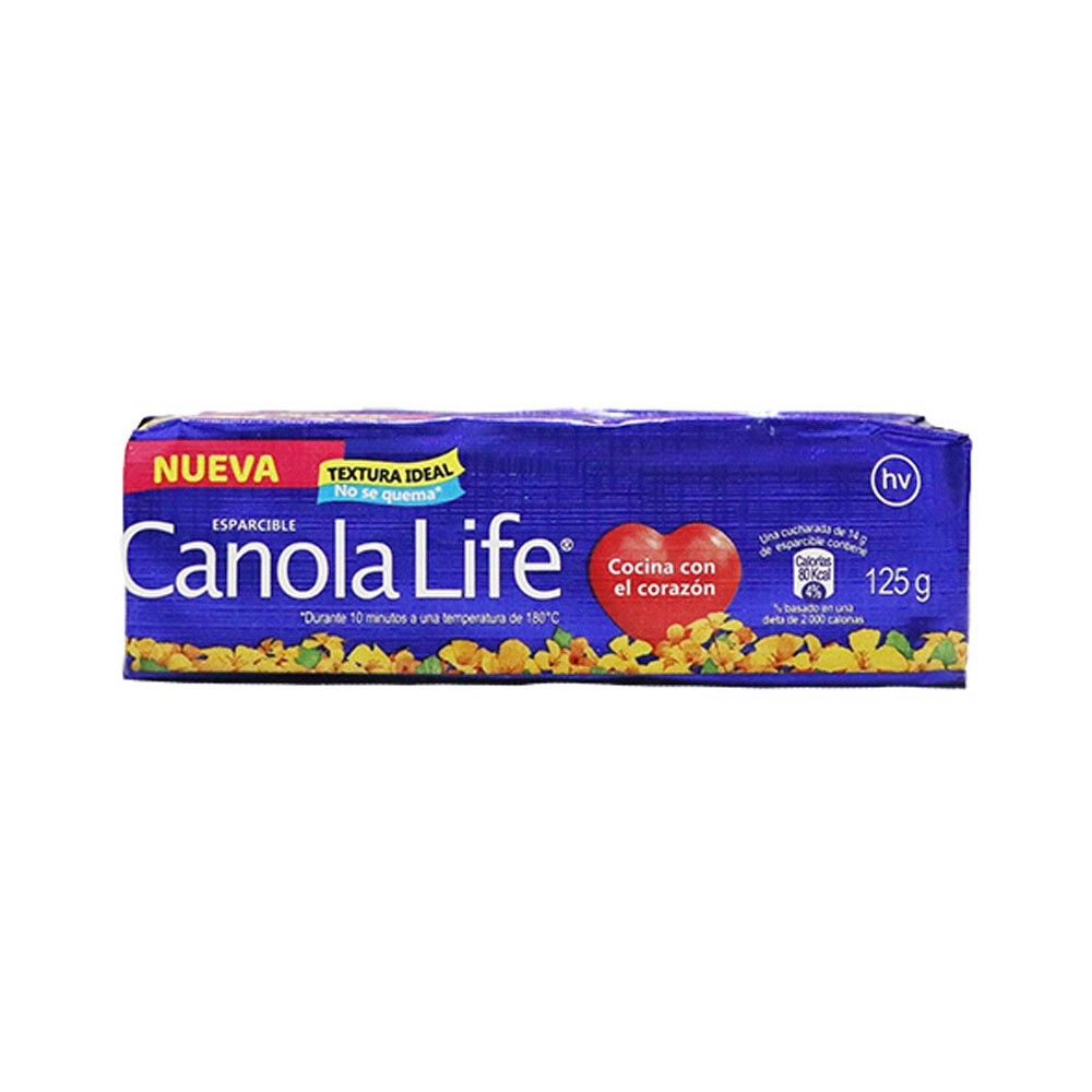 ESPARCIBLE CANOLA LIFE BARRA x 125 GR