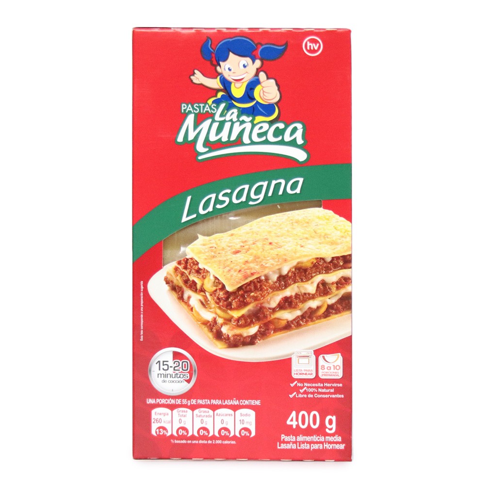LASAGNA LA MUÑECA  x 400GR