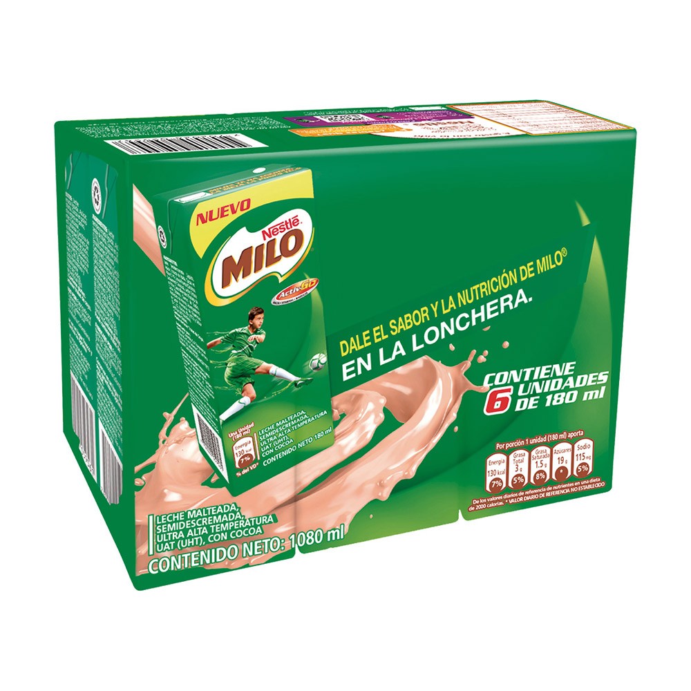 MILO ACTGE RTD TETRA PACKX6UND  x 180ML