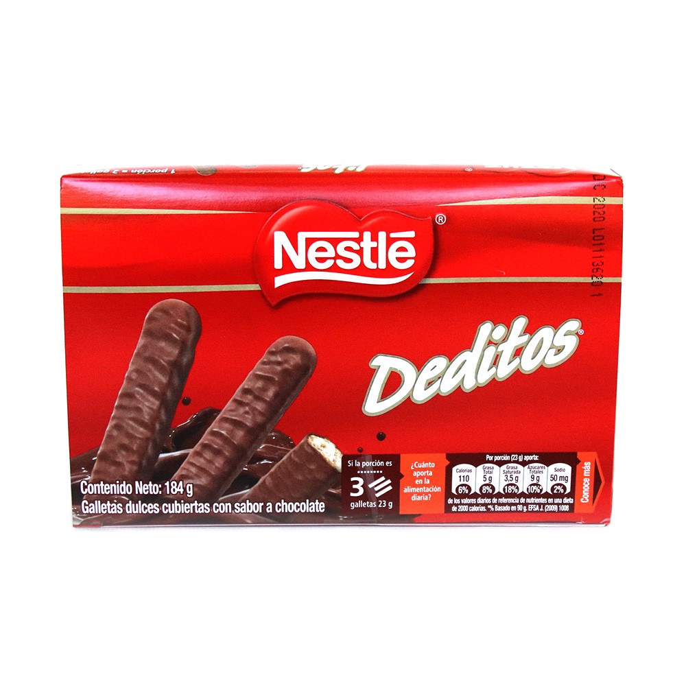 DEDITOS GALLETA RECUBIERTA  x 184GR
