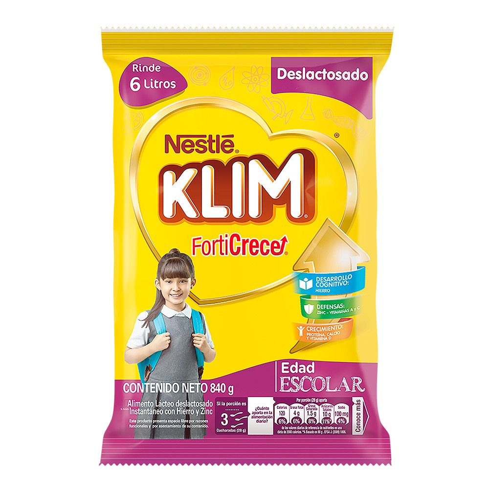 ALIM LACTEO KLIM DESLACTOSADO x 840GR