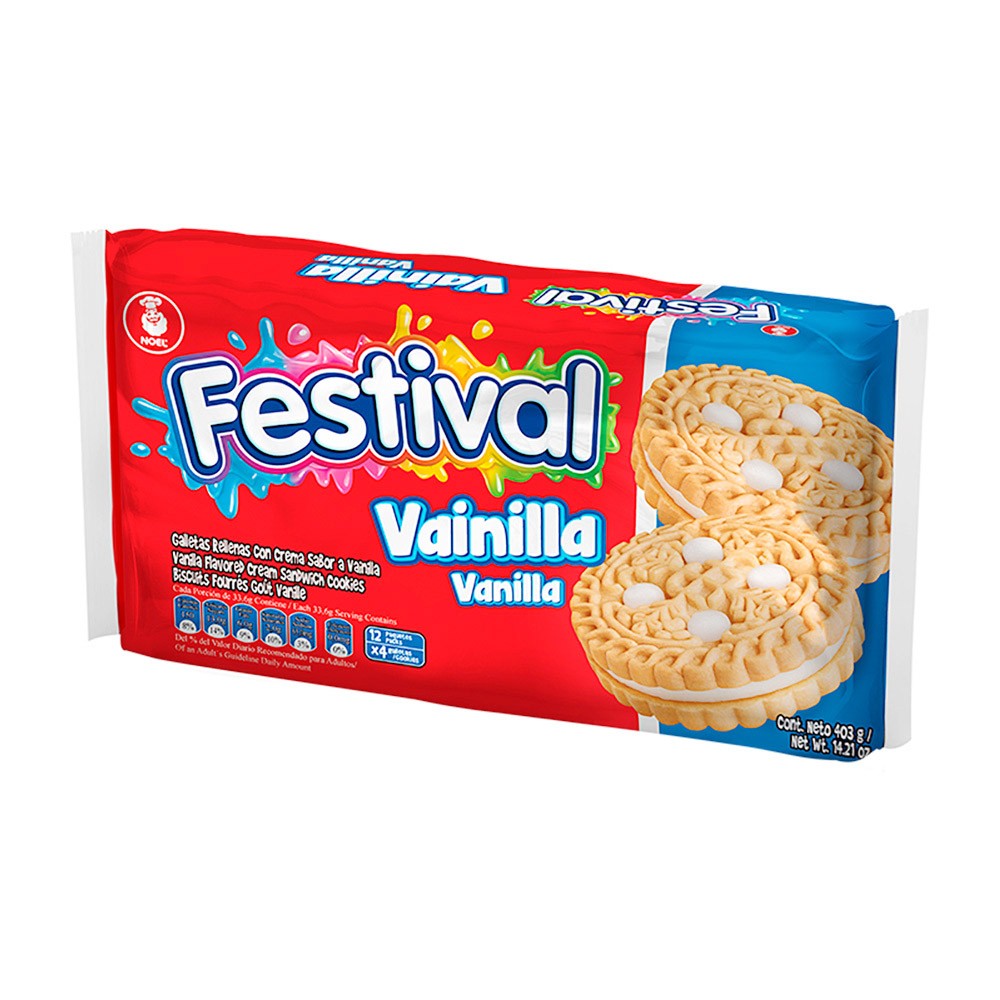 GALLETAS FESTIVAL VAINILLA  x 403GR