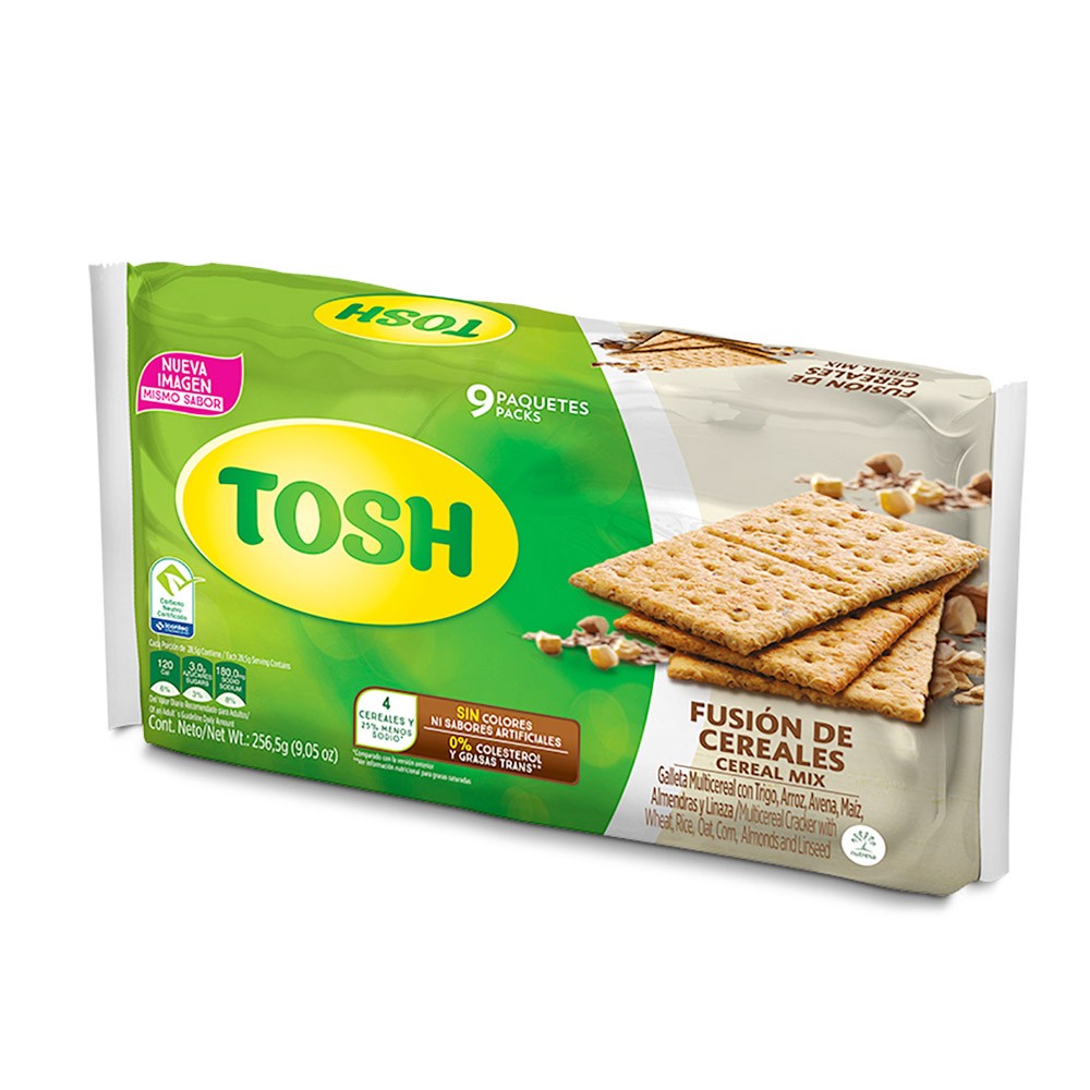 GALLETA TOSH FUSION CEREALES x 256.5grs