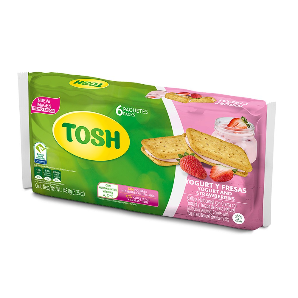 GALLETAS TOSH YOGURT FRESA 148.8gr