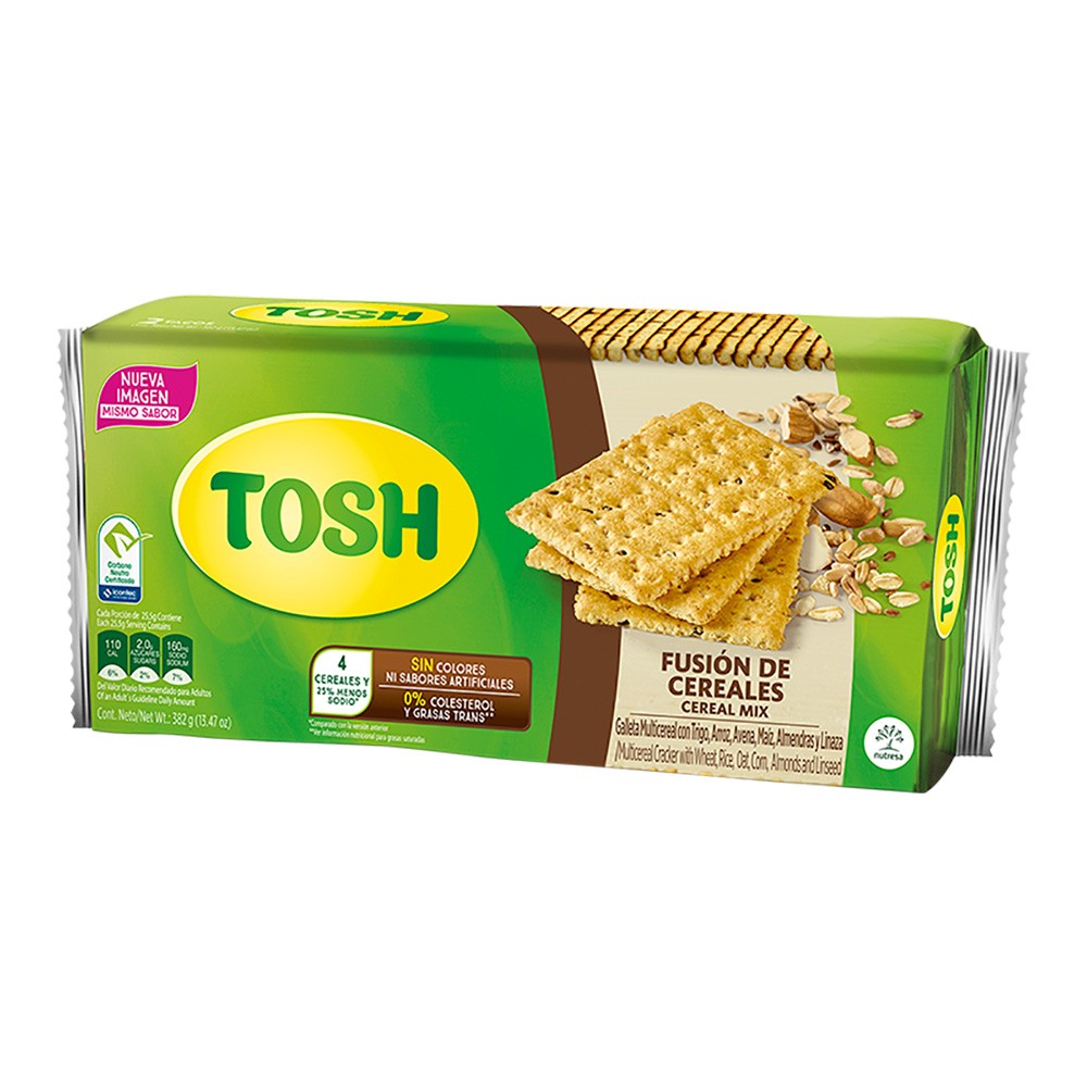 GALLETA TOSH FUSION DE CEREALES  x 382GR