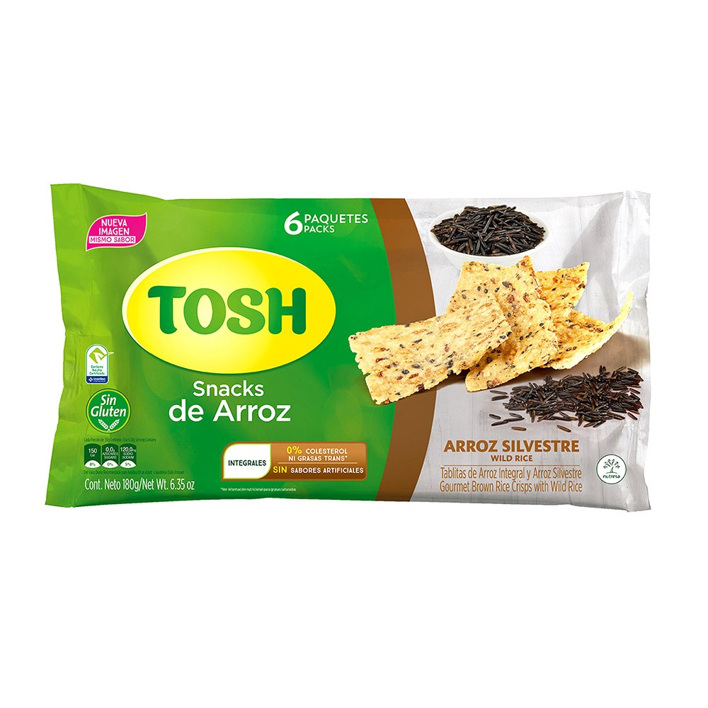 PASABOCAS TOHS ARROZ SILVESTRE X6 *180GR