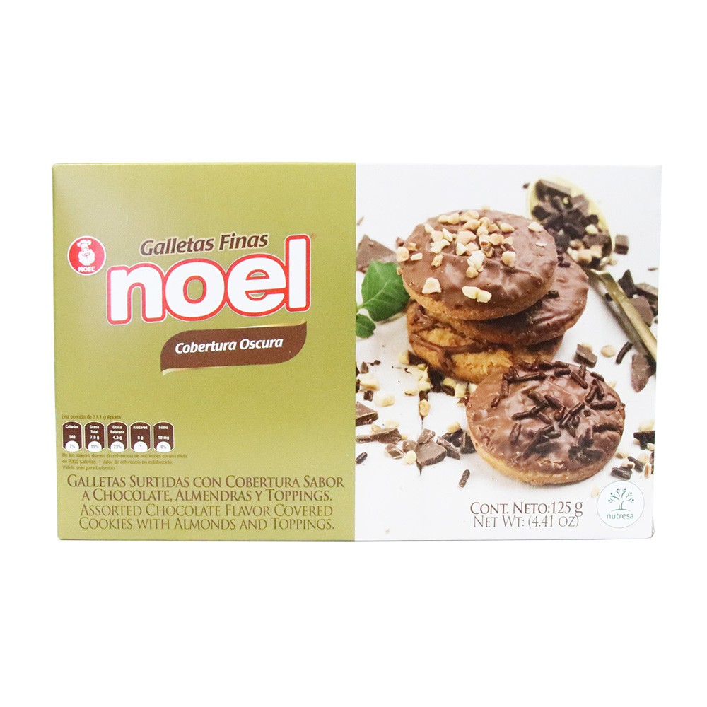 GALLETA NOEL CHOCOLATE OSCURO*125GR