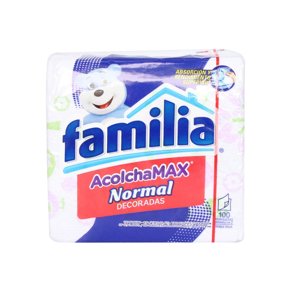 SERVILLETA FAMILIA DECORADA  x 100U