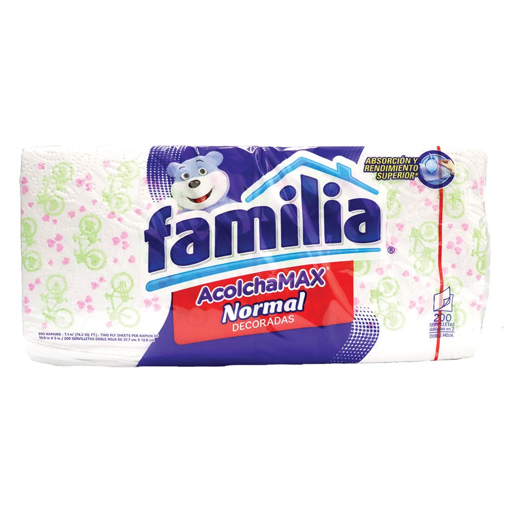 SERVILLETA FAMILIA DECORADA  x 200UND