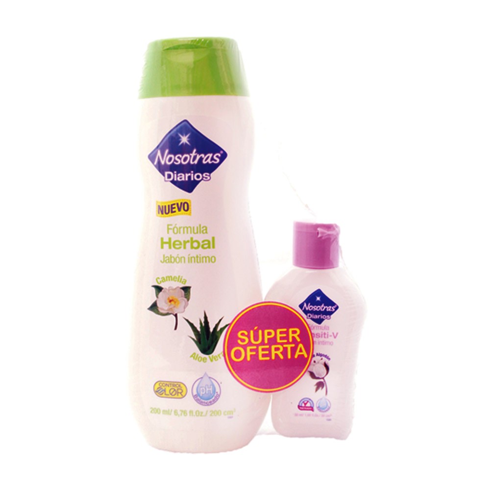 JABON INTIMO NOSOTRAS HERBAL*150ML+50ML