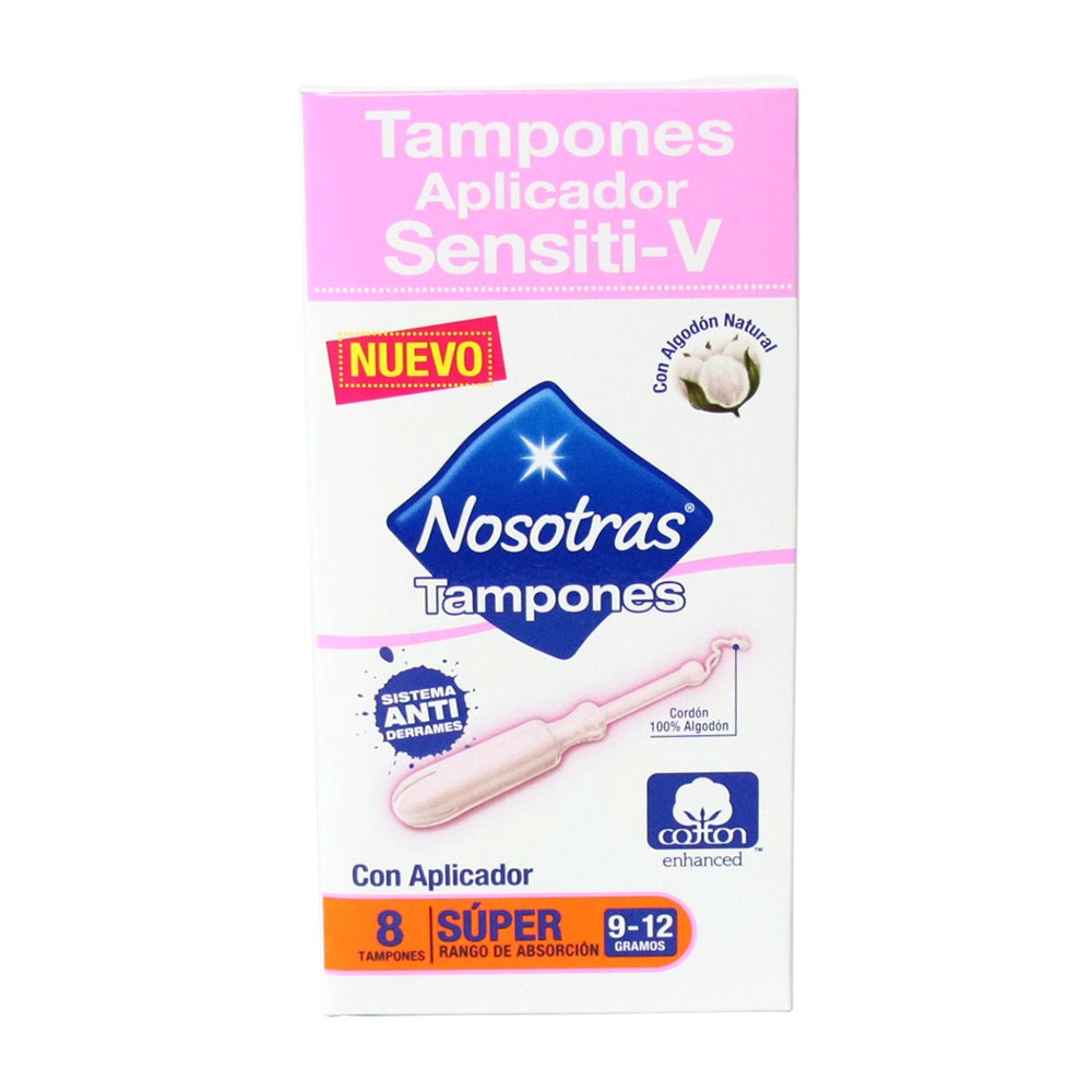 TAMPON NOSOTRAS APLICADOR SUPE SENSI*8UN