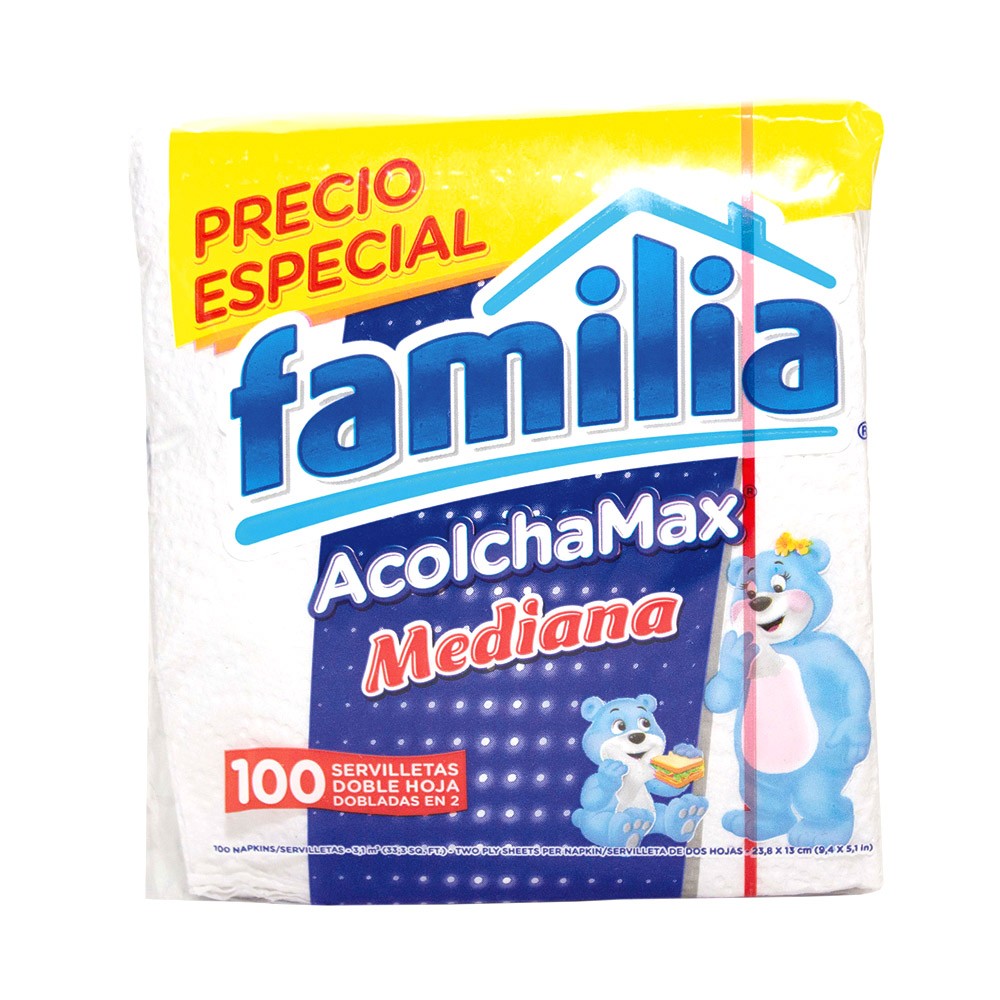 SERVILLETA FAMILIA ACOLCHAMAX MED*100UND