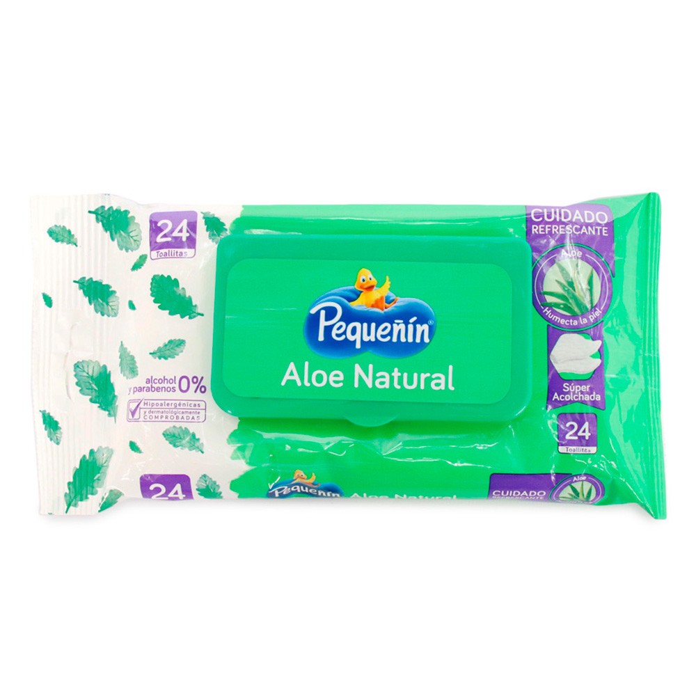 PAÑO HUMEDO PEQUEÑIN ALOE  x 24