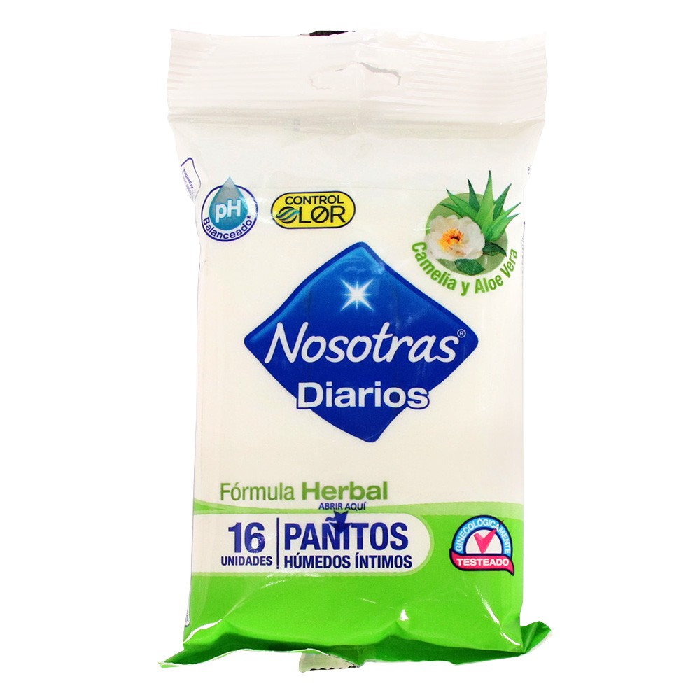 NOSOTRAS NATATURAL PAÑITO INTIMOS 12X16U