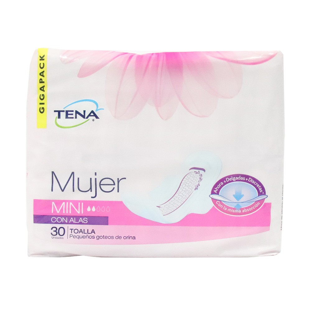 TENA MUJER MINI ALAS GIGA  x 30U