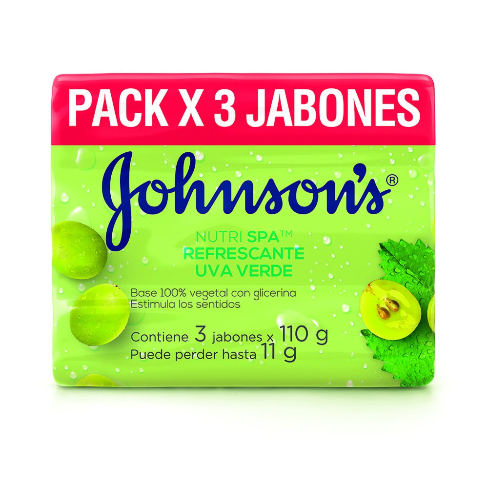 JABON REFRESCANTE UVA JOHNSONS*3UND*110G