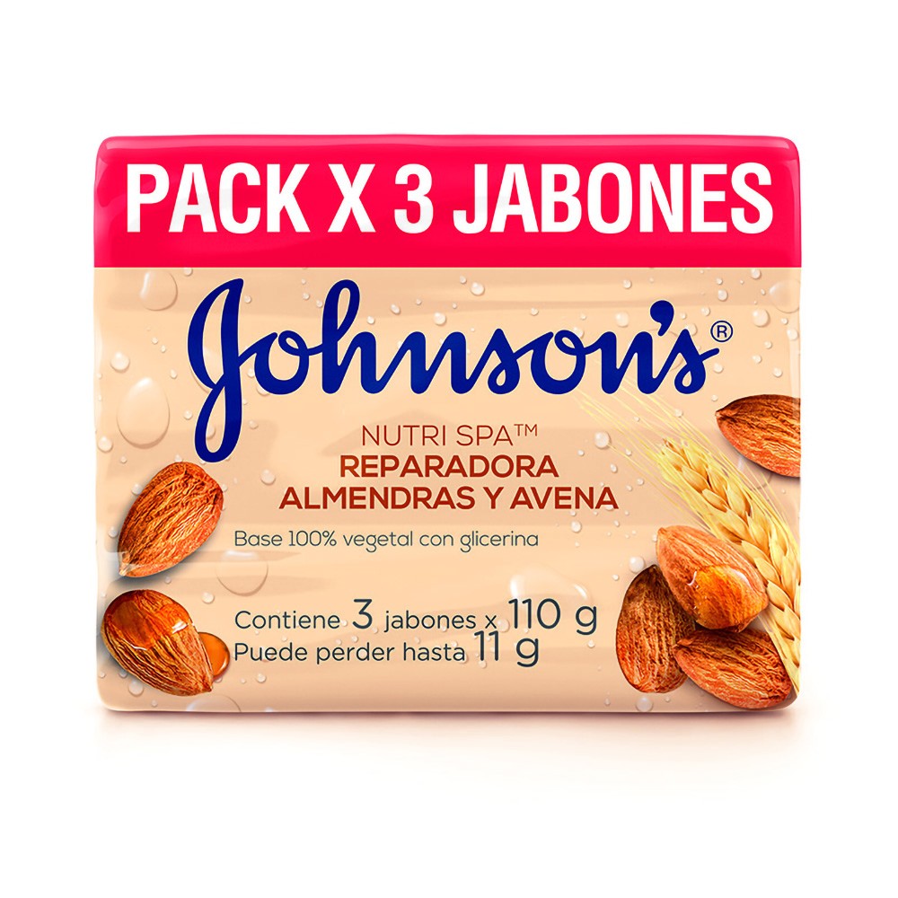 JABON JOHNSONS BARRA AVENA 3UND*110GR