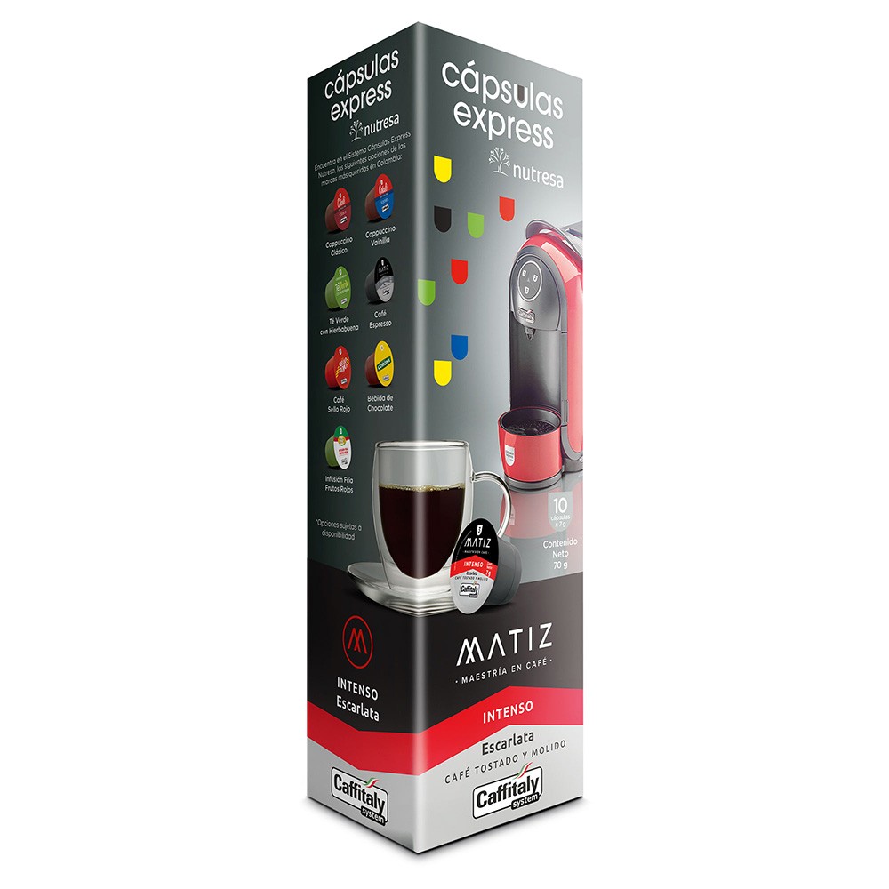 CAPSULA CAFE MATIZ ESCARLATA  x 70 GR