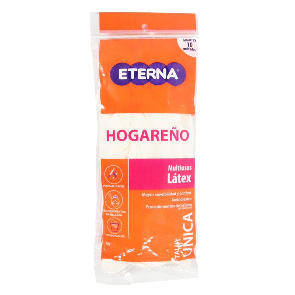 GUANTE CARESS MULTIUSOS  x 10U ETERNA