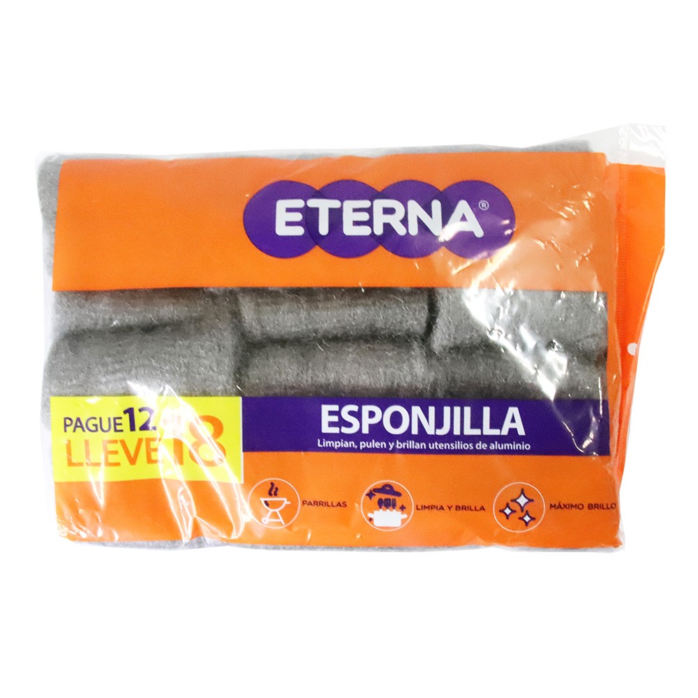 ESPONJILLA  ETERNA  PAGUE 12 LLEVE 18UND