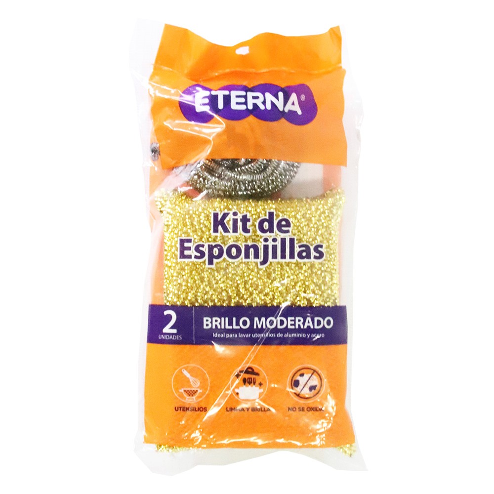 ESPONJA FLASH + ESPIRAL DE ACERO ETERNA