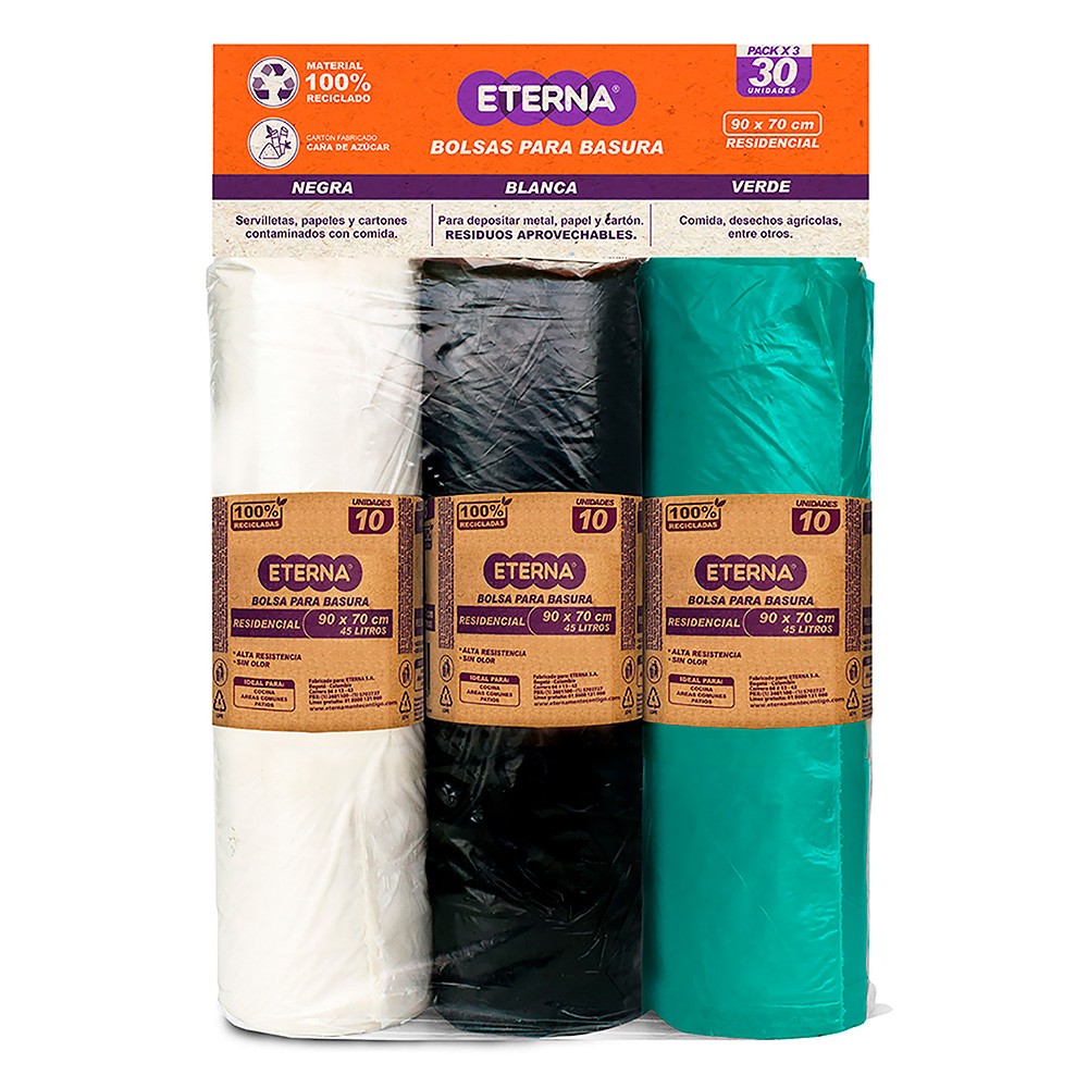 BOLSA RESIDENCIAL ETERNA PACK * 3 UND