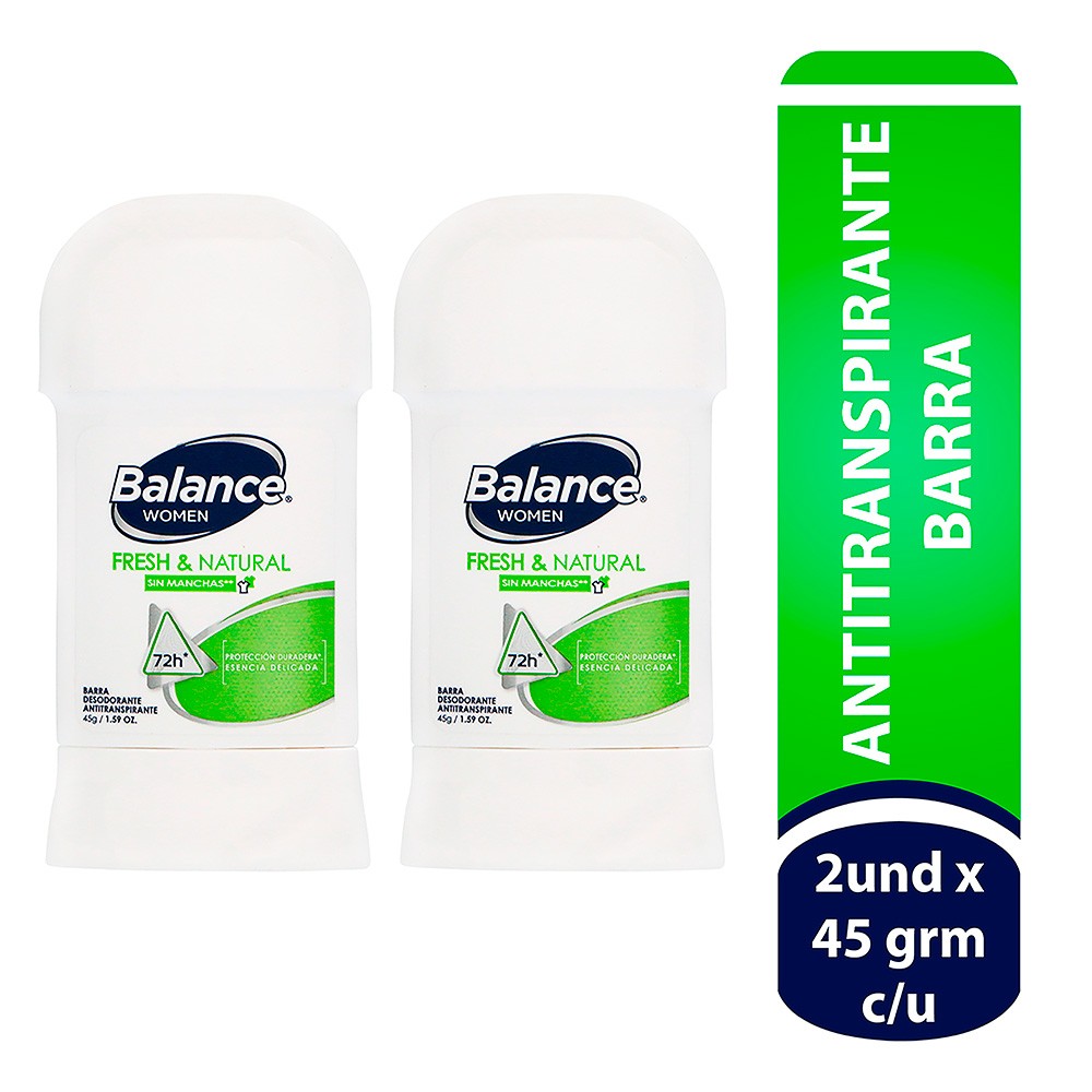 DEOS BARRA FRESH MUJER BALANCE 2X45GR
