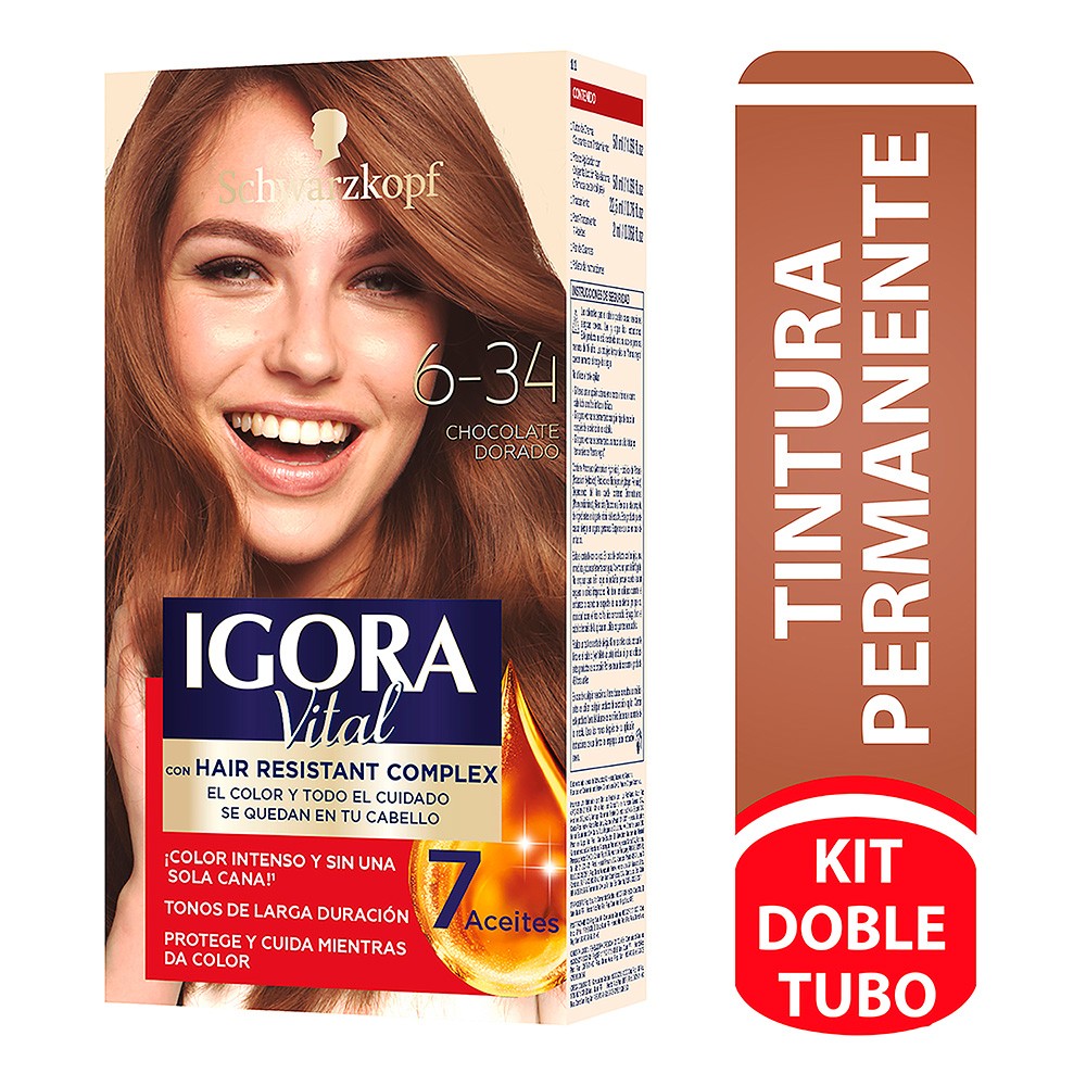 TINTE 6-34 CHOCOLATE DORADO IGORA VITAL