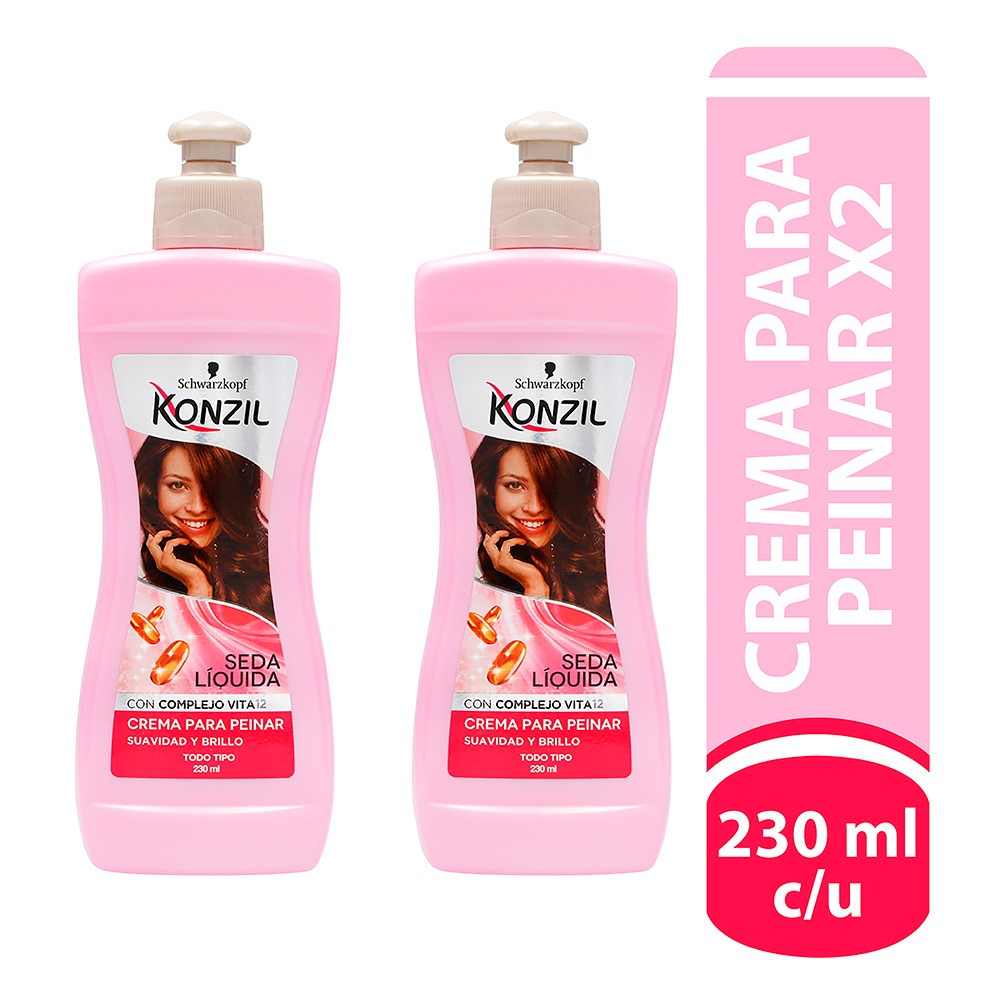 CREMA PEINAR SEDA LIQUIDA KONZIL 2X230ML