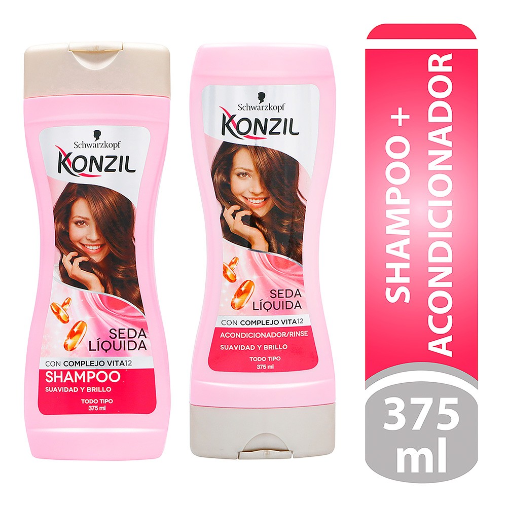 SHAMPOO ACON SEDA LIQUIDA KONZIL 2X375ML