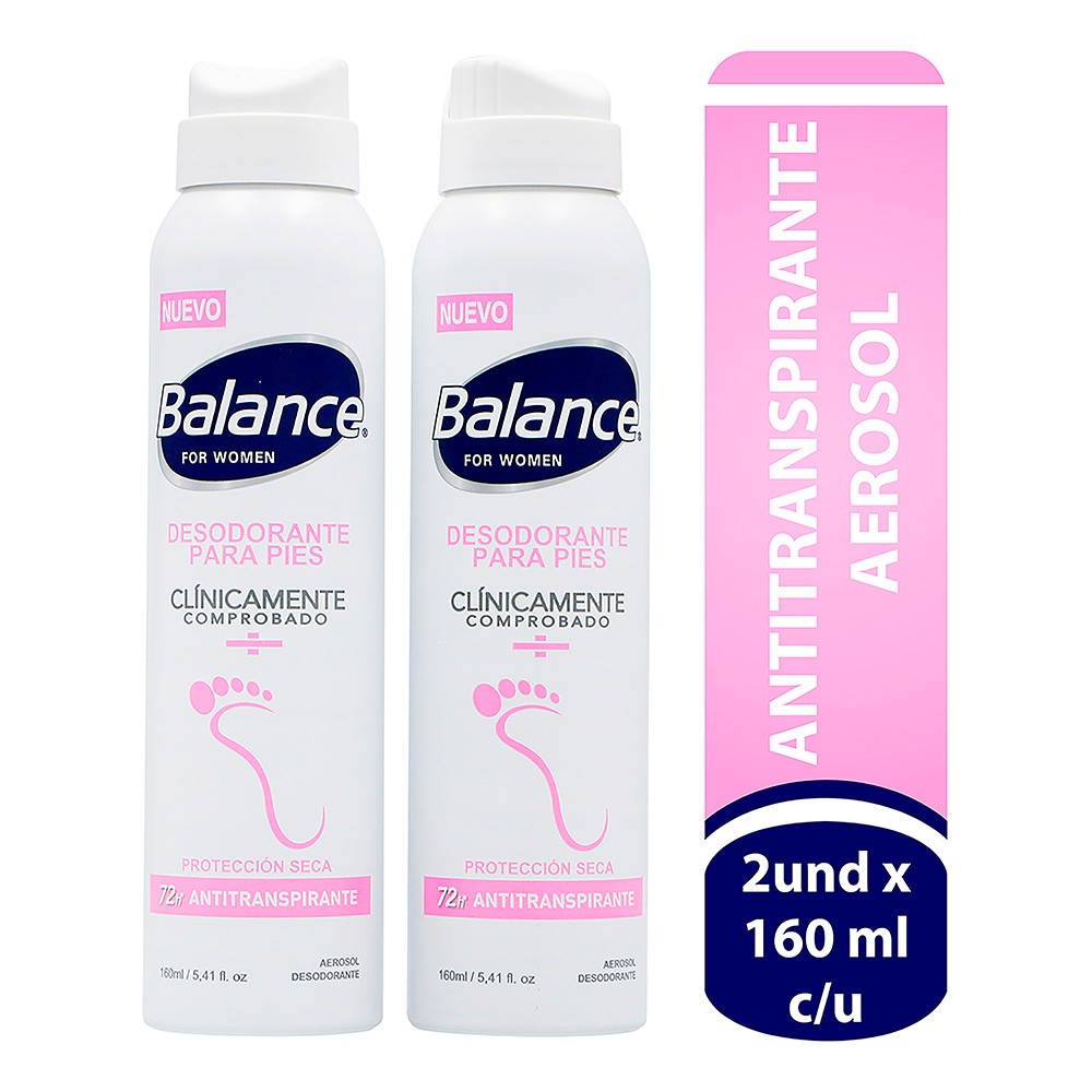 DESODORANTE PIES AERO MUJR BALANCE 160ML