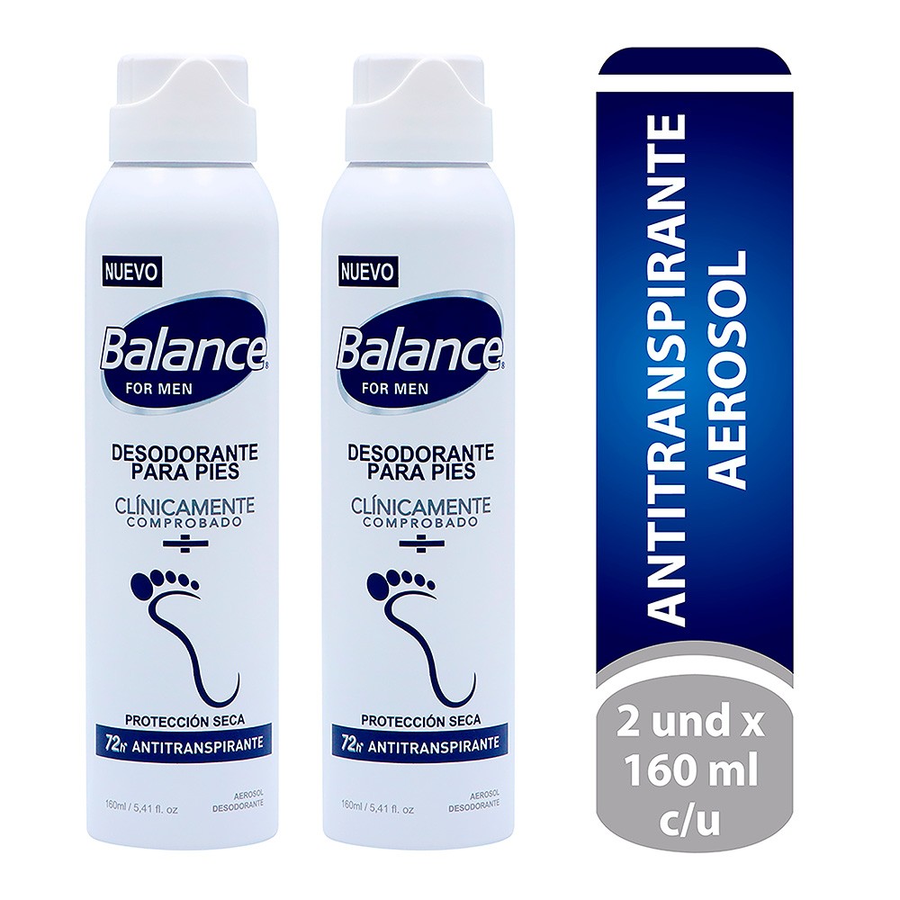 DESODORANTE PIES AERO HOMB BALANCE 160ML
