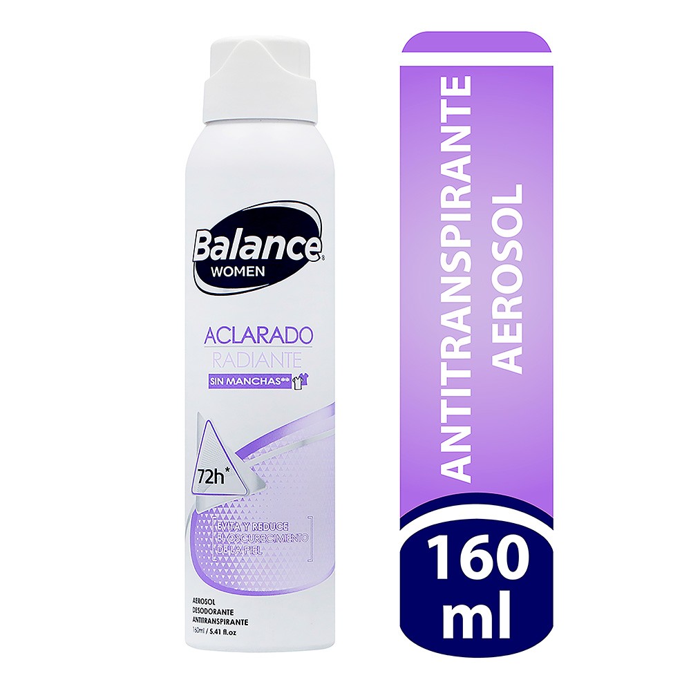 DEOS ACLARADO RADIANTE MUJ BALANCE 160ML