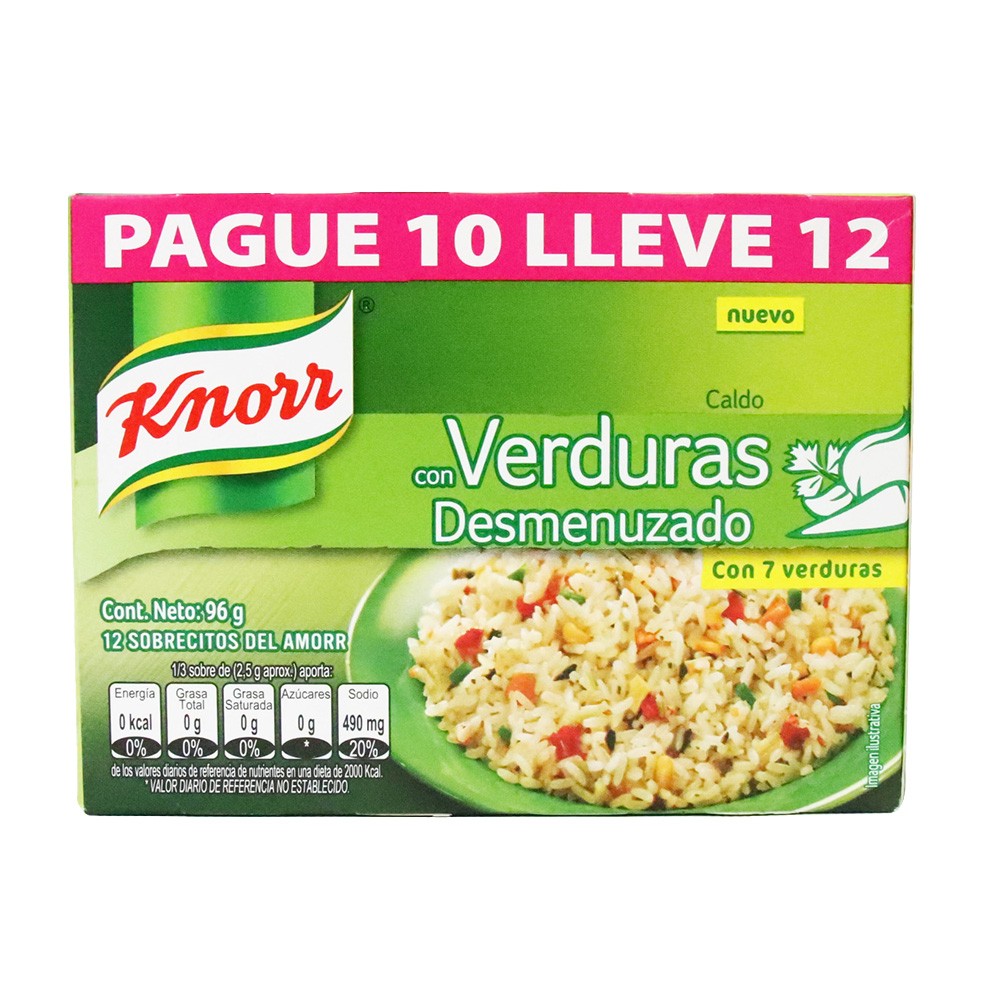 CALDO CON VERDURAS DESMENUZ PG 10 LLV 12