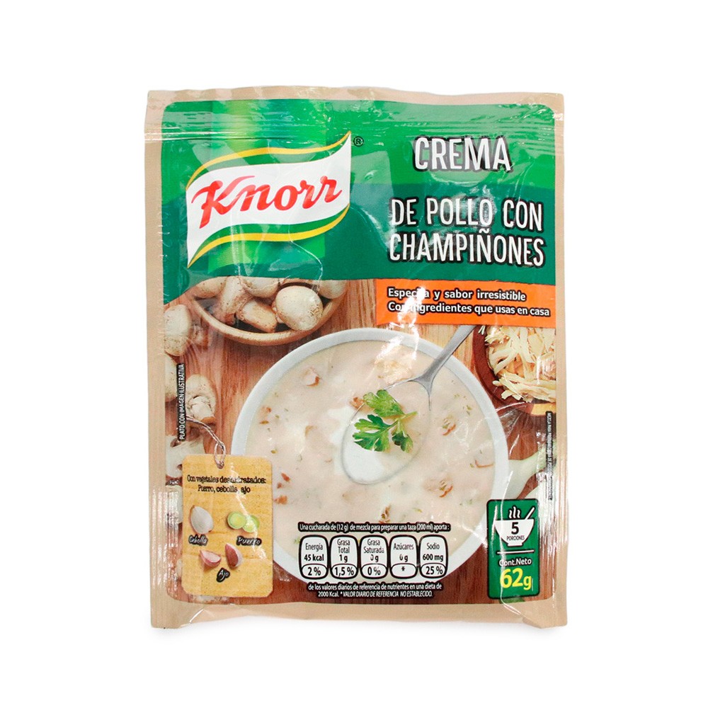 CREMA DE POLLO/CHAMPIÑON KNORR  x 62GR
