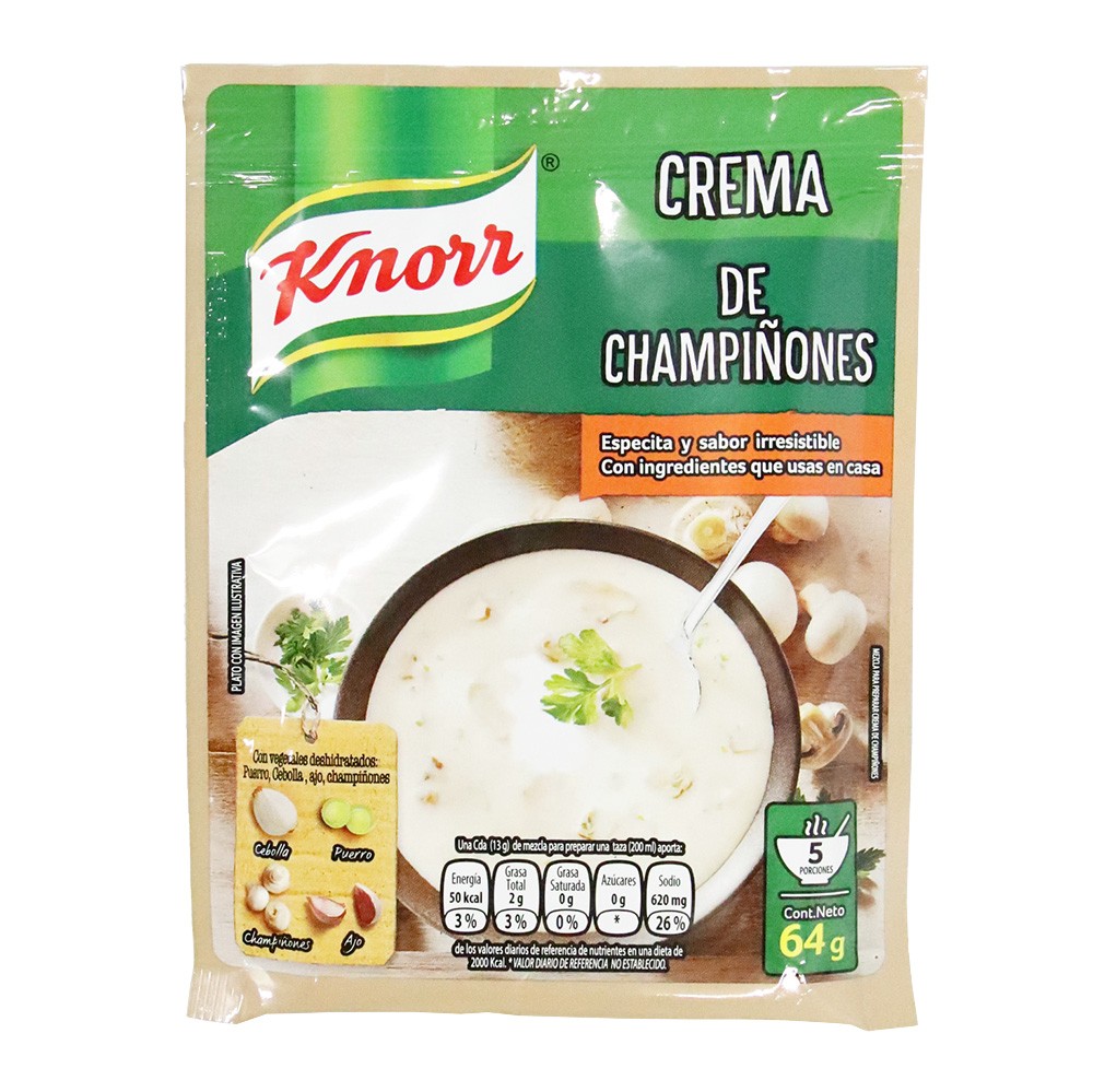 CREMA DE CHAMPIÑON KNORR  x 64GR