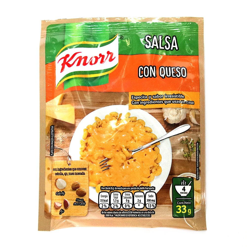 MEZCLA PREP SALSA QUESO KNORR  x 33GR