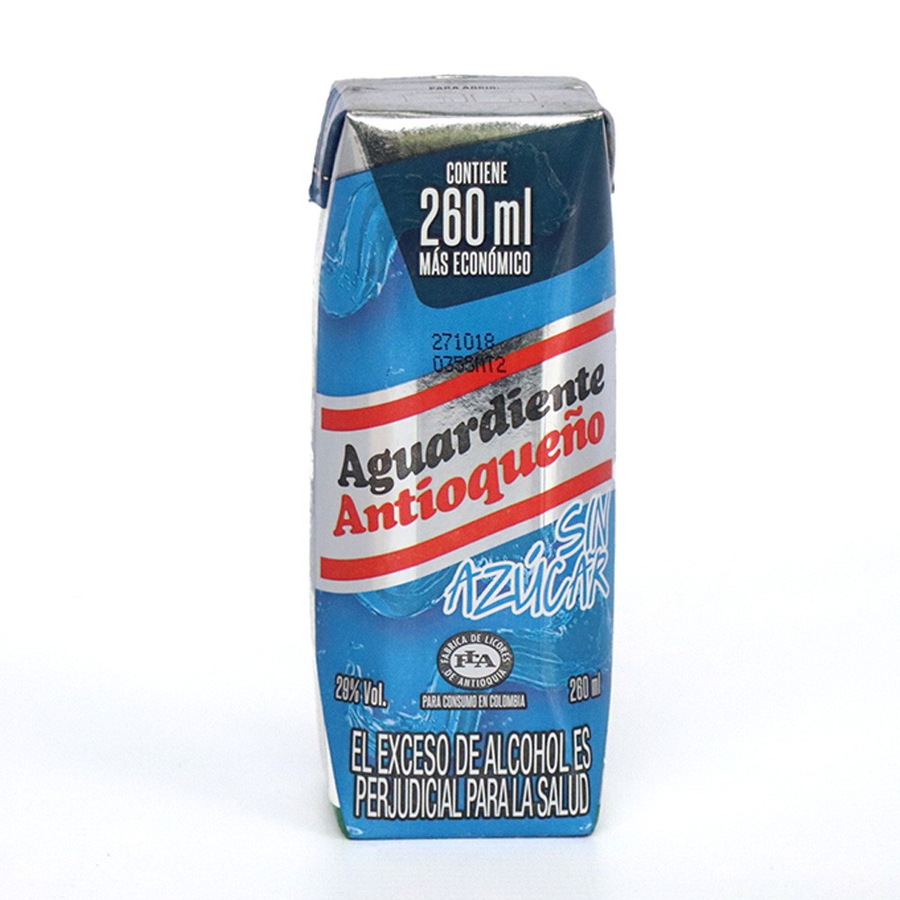 AGUARDIENTE  ANT S/AZ TETRA PRISMA*260ML