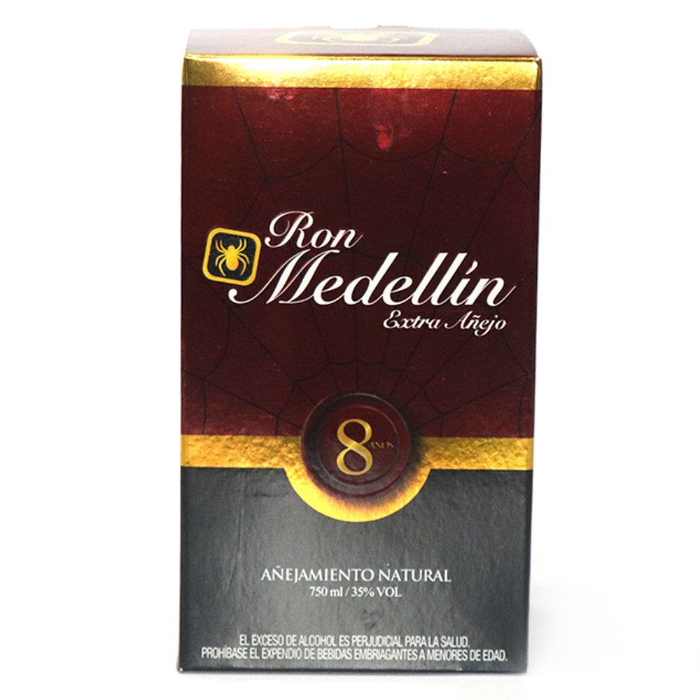 RON MEDELLIN AÑEJO 8 AÑOS BOT FLA *750ML