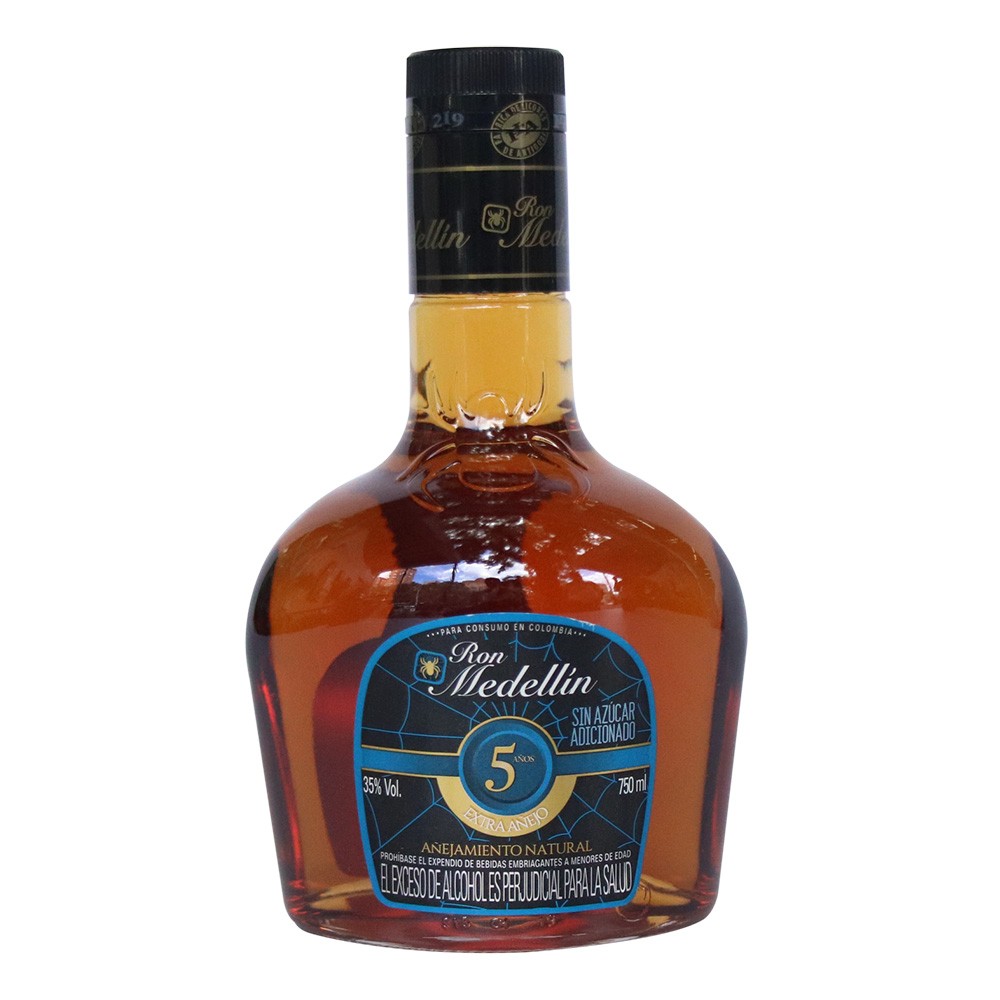 RON MEDELLIN 5 AÑOS EXTSIN AZUCAR *750ML