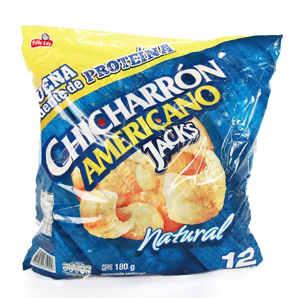 CHICHARRON NATURAL DOCENA  x 180GR