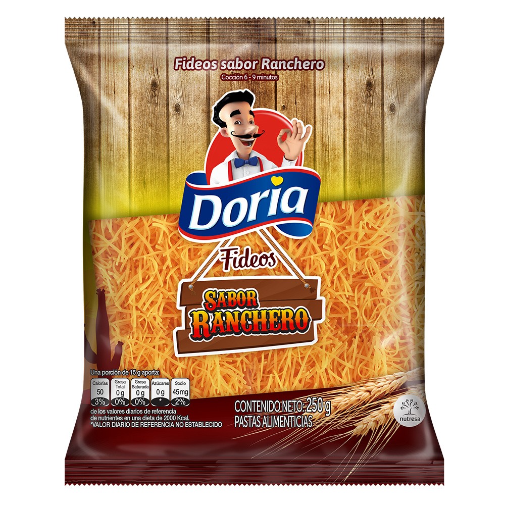 FIDEO DORIA SABOR RANCHERO  x 250GR