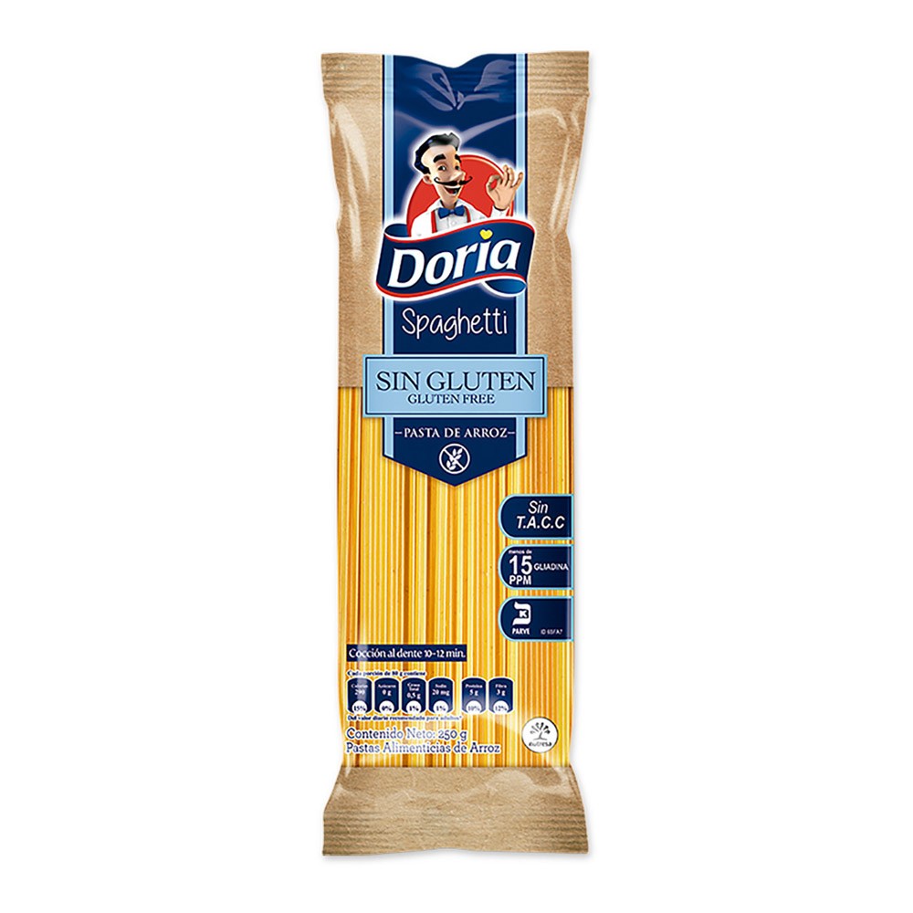 SPAGUETTI DORIA SIN GLUTEN  x 250GR