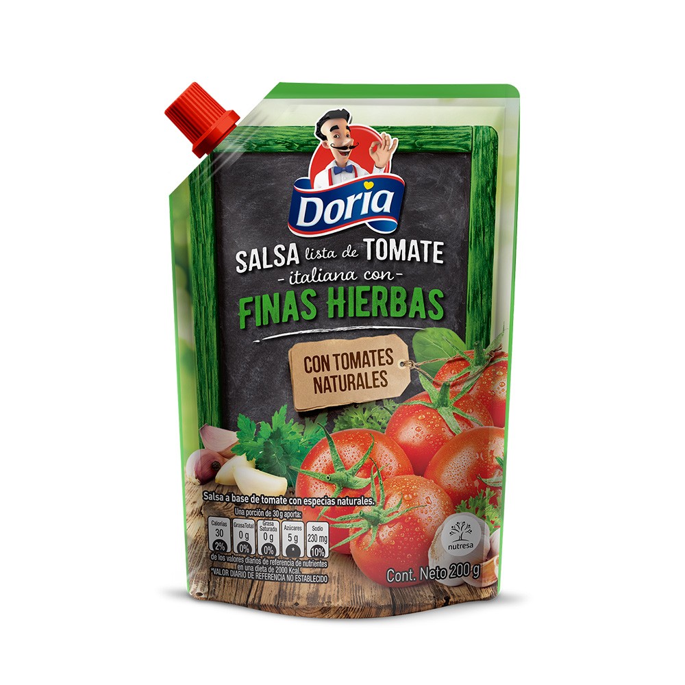 SALSA DE TOMATE FINAS HIERBA DORIA*200GR