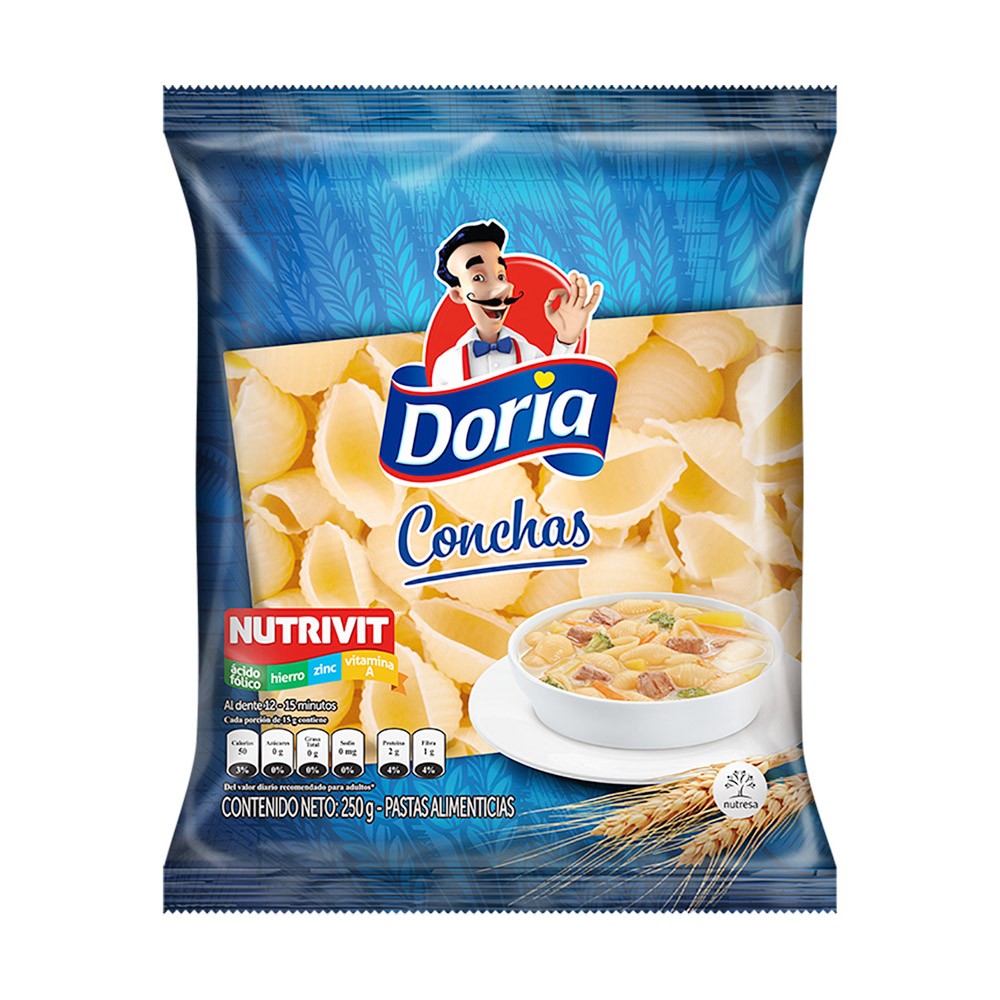 PASTAS DORIA CONCHAS  x 250GR