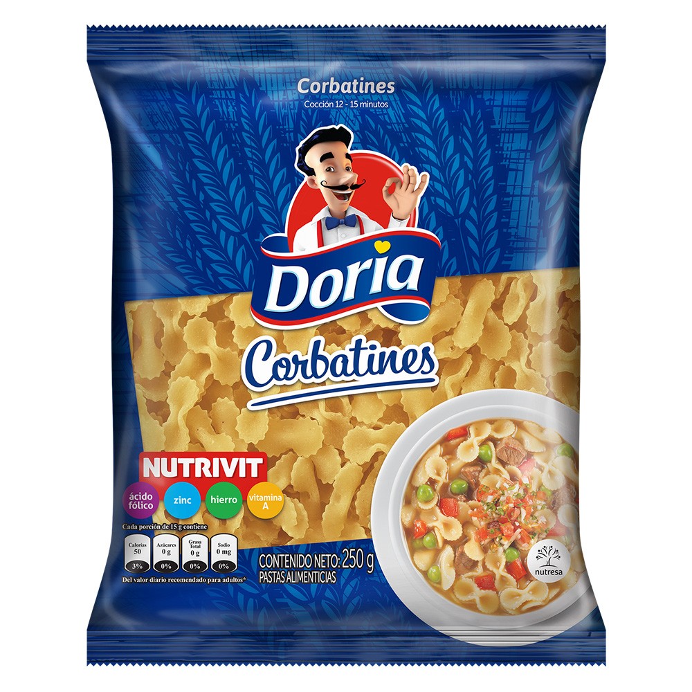 PASTA CORBATINES DORIA  x 250GR